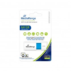 MediaRange USB 2.0 flash drive, color edition, light blue, 64GB (MR974)