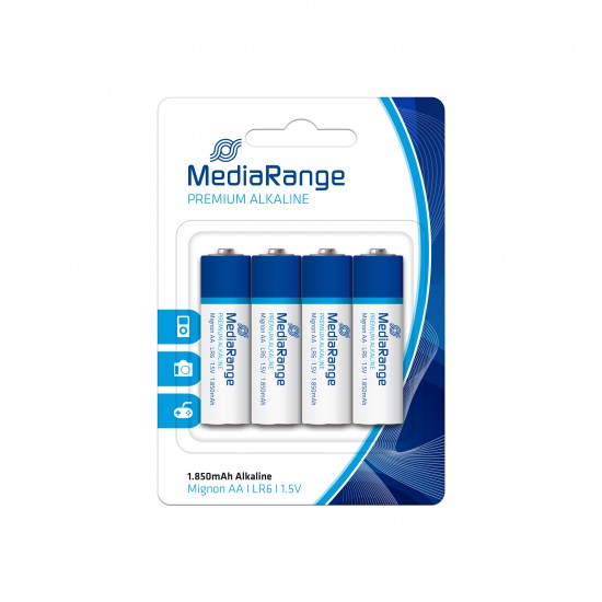 Αλκαλική Μπαταρία MediaRange Premium AA 1.5V (LR6) (4 Pack) (MRBAT104)