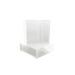 MediaRange CD Slimcase for 1 Disc 5.2mm Transparent Tray (10 Pack) (MRBOX32-T)