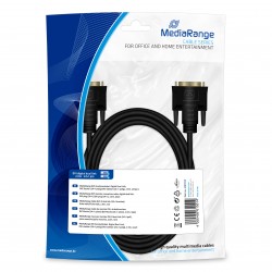 Καλώδιο MediaRange DVI monitor connection, digital dual link, DVI plug (24+1)/DVI plug (24+1), 2.0m, black (MRCS129)
