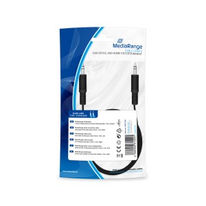 Καλώδιο MediaRange Audio connection, Jack plug 3.5mm/Jack plug 3.5mm, 1.5m, black (MRCS189)