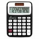 MediaRange Compact calculator with 10-digit LCD, solar and battey-powered, black/white (MROS190)