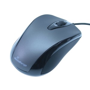MediaRange Optical Mouse 1000 dpi (Black/Grey, Wired) (MROS201) MediaRange Optical Mouse 1000 dpi (Black/Grey, Wired) (MROS201)