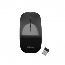MediaRange 3-button wireless optical mouse, silent-click, glossy-black (MROS215)