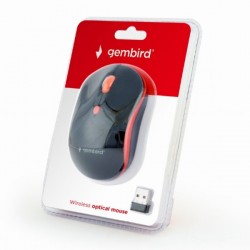 GEMBIRD MUSW-4B-03-R WIRELESS OPTICAL MOUSE BLACK/RED