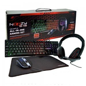 Noozy GS-100 Gaming Set / Gaming Ακουστικά με Μικρόφωνο, 4D Ποντίκι, LED Πληκτρολόγιο και Mousepad