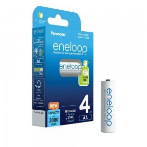 Panasonic Eneloop Επαναφορτιζόμενες Μπαταρίες AA Ni-MH 2000mAh 4τμχ Panasonic Eneloop Επαναφορτιζόμενες Μπαταρίες AA Ni-MH 2000mAh 4τμχ