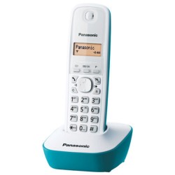 Ασύρματο Ψηφιακό Τηλέφωνο Panasonic KX-TG1611GRC Λευκό-Τυρκουάζ