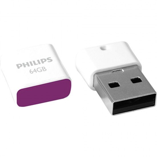 Philips Pico 64GB USB 2.0 Stick Γκρι (FM64FD85B/00)