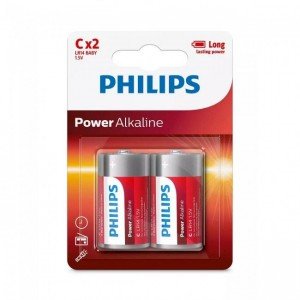 Philips Power Alkaline Μπαταρία LR14P2B/10 C (2τμχ)