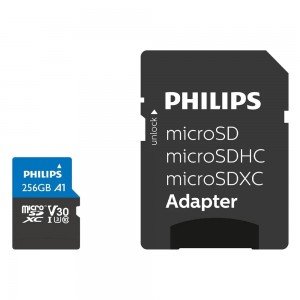 Philips Ultra Pro microSDXC 256GB Class 10 U3 V30 UHS-I με αντάπτορα (FM25MP65B/00) (PHIFM25MP65B-00)