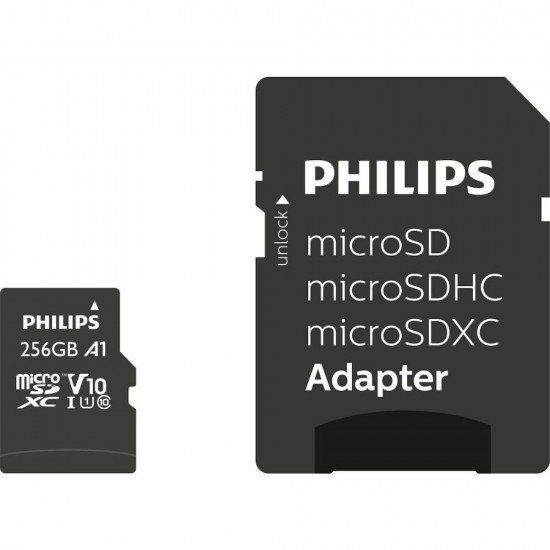 Philips MicroSD+adapter class10 UHS1 256GB