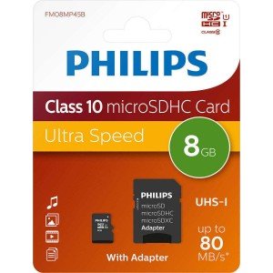 Philips MicroSD+adapter class10 UHS1 8GB