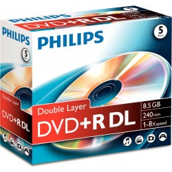 Philips DVD+R 8,5GB DL 8x JEWEL 5 PACK