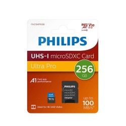 Philips MicroSD+adapter class10 UHS1 256GB