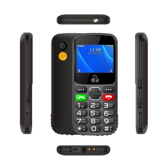 POWERTECH κινητό τηλέφωνο Sentry Eco II, 2.31", dual SIM, με κάμερα, μαύρο
