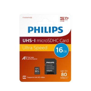 Philips MicroSD+adapter class10 UHS1 16GB