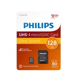 Philips MicroSD+adapter class10 UHS1 128GB