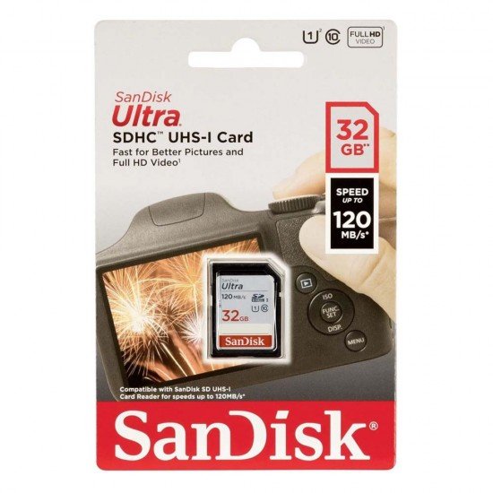 Sandisk Ultra® SDHC & SDXC UHS-I Memory Card 32GB (SDSDUN4-032G-GN6IN)