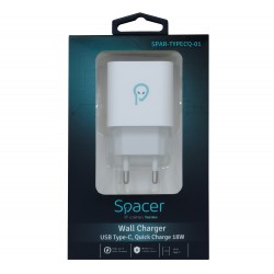 Spacer Charger Quick Charge 18W T/C, (SPAR-TYPECQ-01)