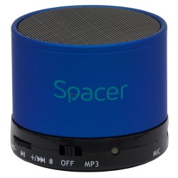 Spacer Speaker Topper Bluetooth Portable 3W,FM, Blue (SPB-TOPPER-BLU)
