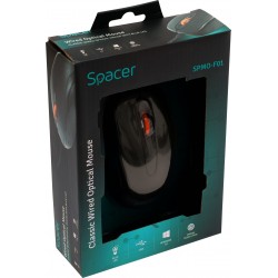 Spacer Wired Mouse, USB, Optical, 1000 Dpi, Black, (SPMO-F01)