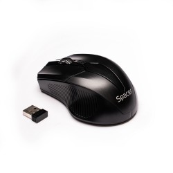 Spacer Wireless Mouse, USB, Optical, 1600 Dpi, Black, (SPMO-W02) 