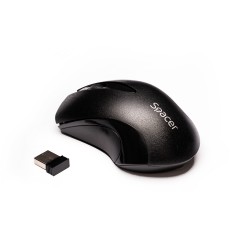 Spacer Wireless Mouse, USB, Optical, 1000 Dpi, Black, (SPMO-W12) 