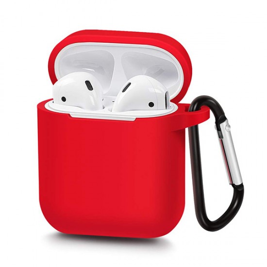 SILICONE CASE FOR AIRPODS TYPE 1 RED