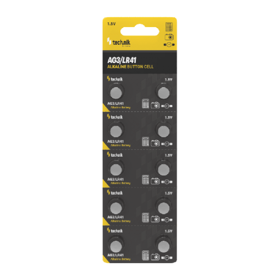 Technik Αλκαλικές Μπαταρίες Κουμπιά Platinum AG3 / LR41 / 192 / 392 1.5V B10