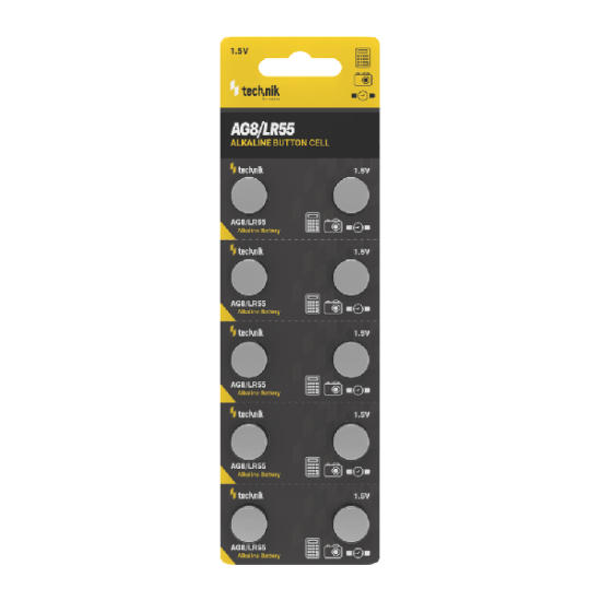 Technik Αλκαλικές Μπαταρίες Κουμπιά Platinum AG8 / LR55 / 191 / 391 1.5V B10