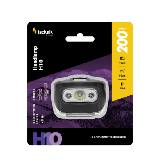 Technik Φακός Κεφαλής H10 LED με Κόκκινο Φως 200lm (3xAAA)