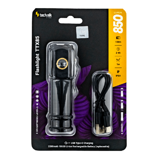 Technik Φακός Χειρός TTX85 9xP35 LED 850lm (1x18650 2000mAh)