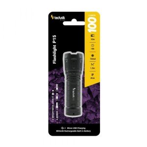 Technik Φακός P15 (+1x18650 800mAh) XPE LED + micro USB (100 lumen) Technik Φακός P15 (+1x18650 800mAh) XPE LED + micro USB (100 lumen)