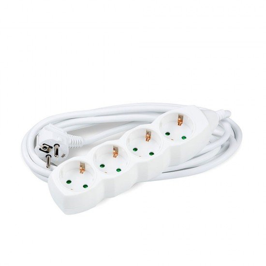 Technik Πολύπριζο 4 Θέσεων 1,5mm2 Λευκό 3m