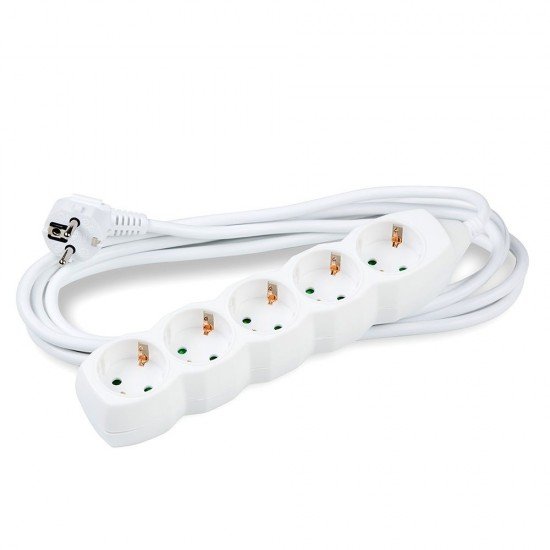 Technik Πολύπριζο 5 Θέσεων 1,5mm2 Λευκό 3m