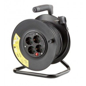 Technik Professional Στροφείο 4 Θέσεων 25m 1,5mm2 Μαύρο Technik Professional Στροφείο 4 Θέσεων 25m 1,5mm2 Μαύρο