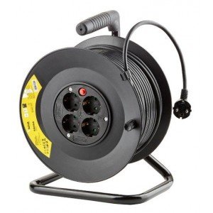 Technik Professional Στροφείο 4 Θέσεων 50m 1,5mm2 Μαύρο Technik Professional Στροφείο 4 Θέσεων 50m 1,5mm2 Μαύρο
