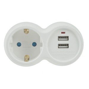 Technik Professional Πρίζα 1 Θέση + 2 USB-A 16A