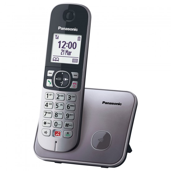 Ασύρματο Τηλέφωνο Panasonic KX-TG6851GRG Ασημί (KX-TG6851GRG)