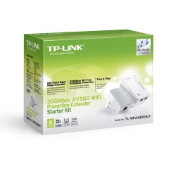 TP-LINK TL-WPA4220KIT 300Mbps AV600 WiFi Powerline Extender Starter Kit 