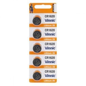Vinnic Lithium Button Cell CR1620 5BL Vinnic Lithium Button Cell CR1620 5BL