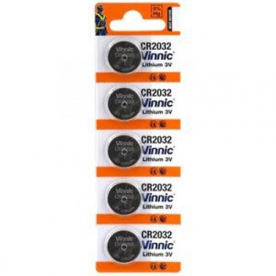 Vinnic Lithium Button Cell CR2032 5BL