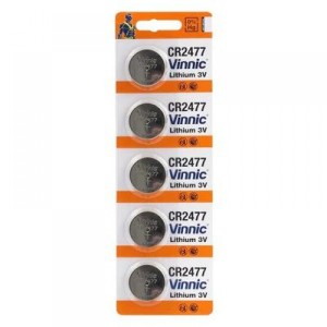 Vinnic Lithium Button Cell CR2477 5BL Vinnic Lithium Button Cell CR2477 5BL