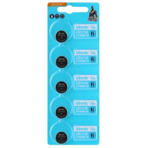 Vinnic Lithium Button Cell CR1216 5BL Vinnic Lithium Button Cell CR1216 5BL