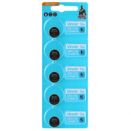 Vinnic Lithium Button Cell CR1216 5BL