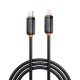 XO NB-Q302A Καλώδιο Φόρτισης & Μεταφοράς Δεδομένων Lightning σε Type-C 27W Μαύρο 1m
