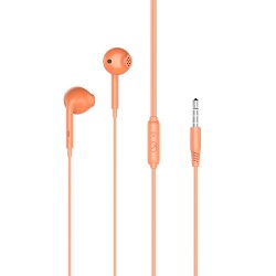 XO wired headphones EP28 jack 3.5mm in-ear orange