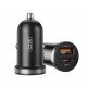 XO CC56 car charger 12V 30W, USB-A + USB-C, black