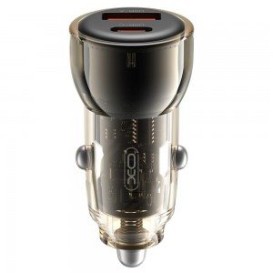 XO Car Charger CC60 60W 1x USB 1x USB-C Black XO Car Charger CC60 60W 1x USB 1x USB-C Black